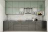 Green And Grey Kitchen - Livspace