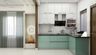L-Shaped Kitchen With Open And Closed Storage - Livspace