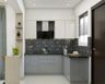 Grey Modular Kitchen Design - Livspace