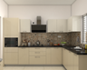Modern Beige L-Shape Kitchen - Livspace