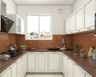 Modern White Kitchen Design - Livspace