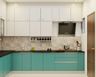 Green And White Kitchen Design Idea – Livspace