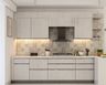 Modular White Kitchen Design - Livspace