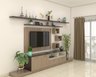 Modern TV Unit In Light Brown - Livspace