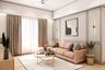 Living Room With Pastel Pink Sofa - Livspace