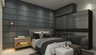Dark Grey Master Bedroom Design - Livspace