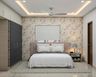 Master Bedroom With Floral Wallpaper - Livspace