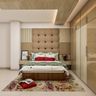 Master Bedroom With L-Shaped Wooden Ceiling - Livspace