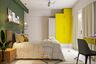 Yellow And Olive Green Master Bedroom - Livspace