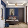 Dark-Blue Themed Master Bedroom - Livspace