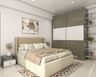 Master Bedroom With Beige Headboard - Livspace