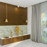 Pooja Room With Wooden Repears - Livspace