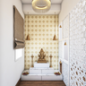 Pooja Room With Jali Partition - Livspace
