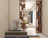 Pooja Room With Wooden Partition - Livspace