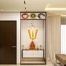 Compact Pooja Room With Partition - Livspace
