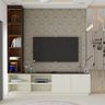 TV Unit Design With Book Rack - Livspace