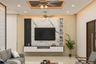 Modern Black And White TV Unit Design - Livspace