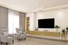 Contemporary Light-Shaded TV Unit Design - Livspace
