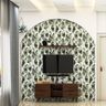 Floral Background TV Unit Design - Livspace