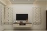 Wall-Mounted Creamy White TV Unit- Livspace