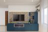 Blue TV Unit Design - Livspace