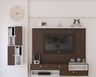 Dark Brown TV Unit Design - Livspace