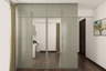 Light Grey Wardrobe Design - Livspace