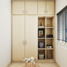 Compact Beige Toned Cupboard Design - Livspace