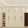 Cream Colour Wardrobe - Livspace