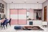 Spacious Pink Wardrobe Design - Livspace