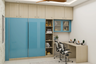 Aqua-Blue Wardrobe Design - Livspace