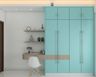 Straight Aqua-Blue Wardrobe Design - Livspace