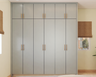 Monochromatic Grey Wardrobe Design - Livspace