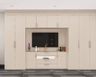 Contemporary Cream-Coloured Wardrobe - Livspace