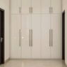 Monochromatic White Wardrobe Design - Livspace