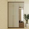Wooden and Grey Wardrobe Design - Livspace