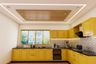 Gypsum And Wooden Rectangular Ceiling Design For The Kitchen - Livspace
