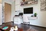 Wood And White Home Office Design With Integrated TV Unit - Livspace