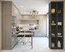 11x11 Ft Modern Modular L Shape Kitchen Design In Pumic Grey Tones - Livspace