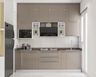 11x10 Ft Modular Cappuccino-Toned Indian Kitchen Design - Livspace