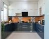 10x7 Ft Contemporary U-Shaped Kitchen Design with Tropper Base Unit - Livspace