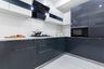 12x7 Ft Slate Grey Base and Frosty White U-Shaped Modular Kitchen - Livspace