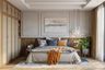 15x13 Ft  Master Bedroom Design With 5-Door Swing Jute Wardrobe - Livspace