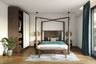 16x15 Ft Master Bedroom Design With Criss-Cross 4-Poster Bed - Livspace