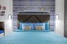 Blue And Grey Textured Wallpaper Design - Livspace
