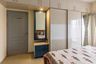 Modern Irish Cream and Frosty White Wardrobe with Glossy Laminate Finish, and Irish Cream Loft with Suede Laminate Finish - Livspace