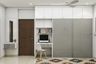 Modern Sliding Door Wardrobe In Dove Grey And Frosty White - Livspace