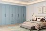 8-Door Swing Wardrobe Design with Drawers