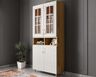 Oak crockery unit design with tall unit