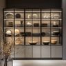 Crockery Unit Design with Glass Display